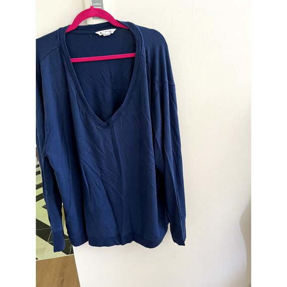 Athleta Women's 3X Navy Cotton Tunic T Shirt - Picture 1 of 5